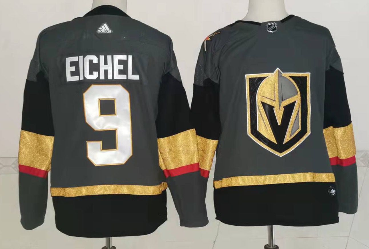 Men Vegas Golden Knights #9 Elchel Grey Authentic Stitched 2022 Adidas NHL Jersey->more nhl jerseys->NHL Jersey